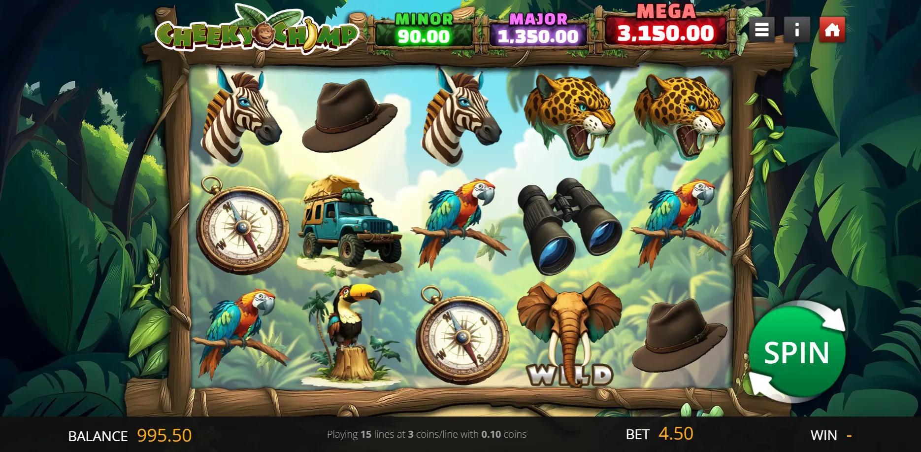 Cheeky Chimp slot gameplay screenshot