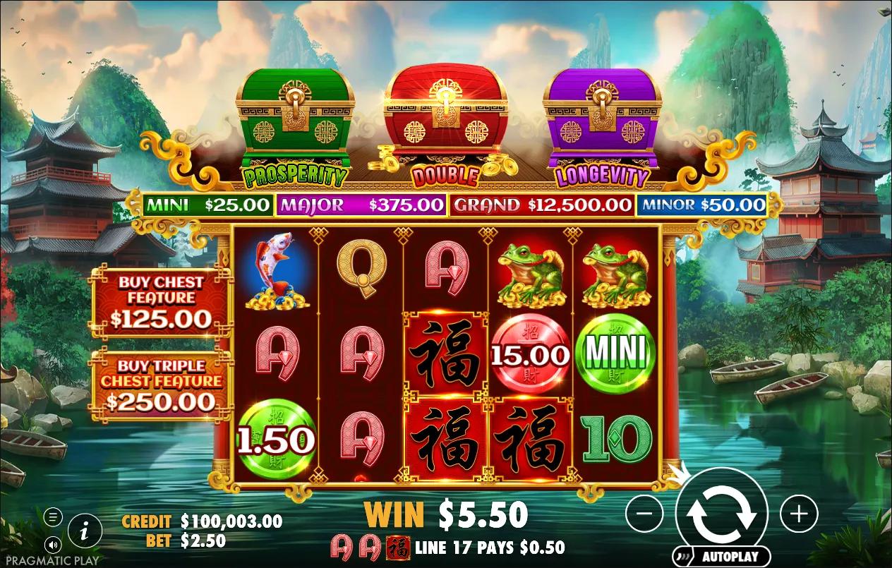 Chests of Cai Shen slot gameplay screenshot