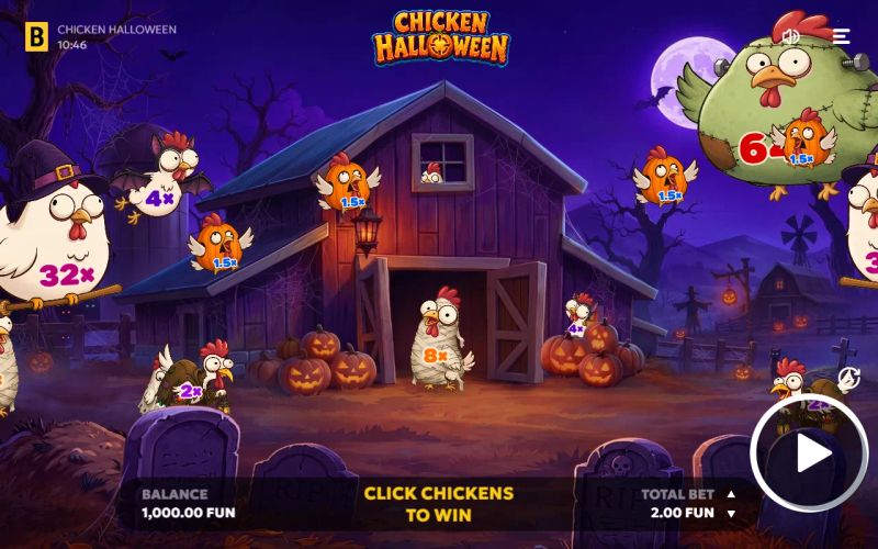 Chicken Halloween gameplay screenshot