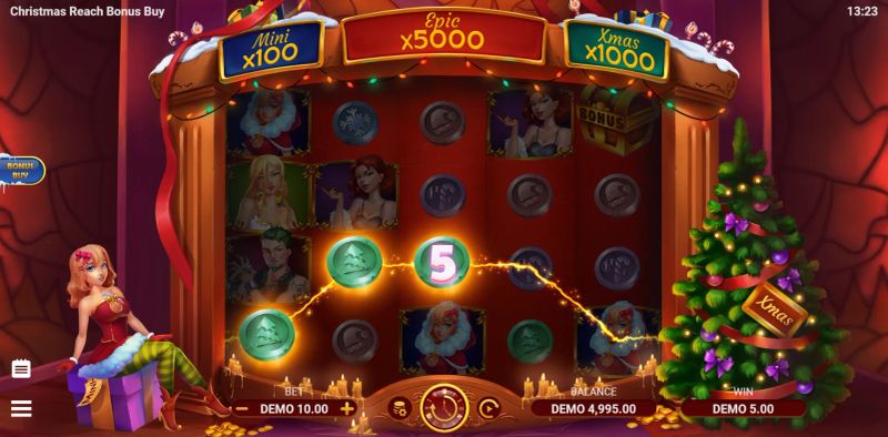 Christmas Reach Bonus Buy gameplay screenshot