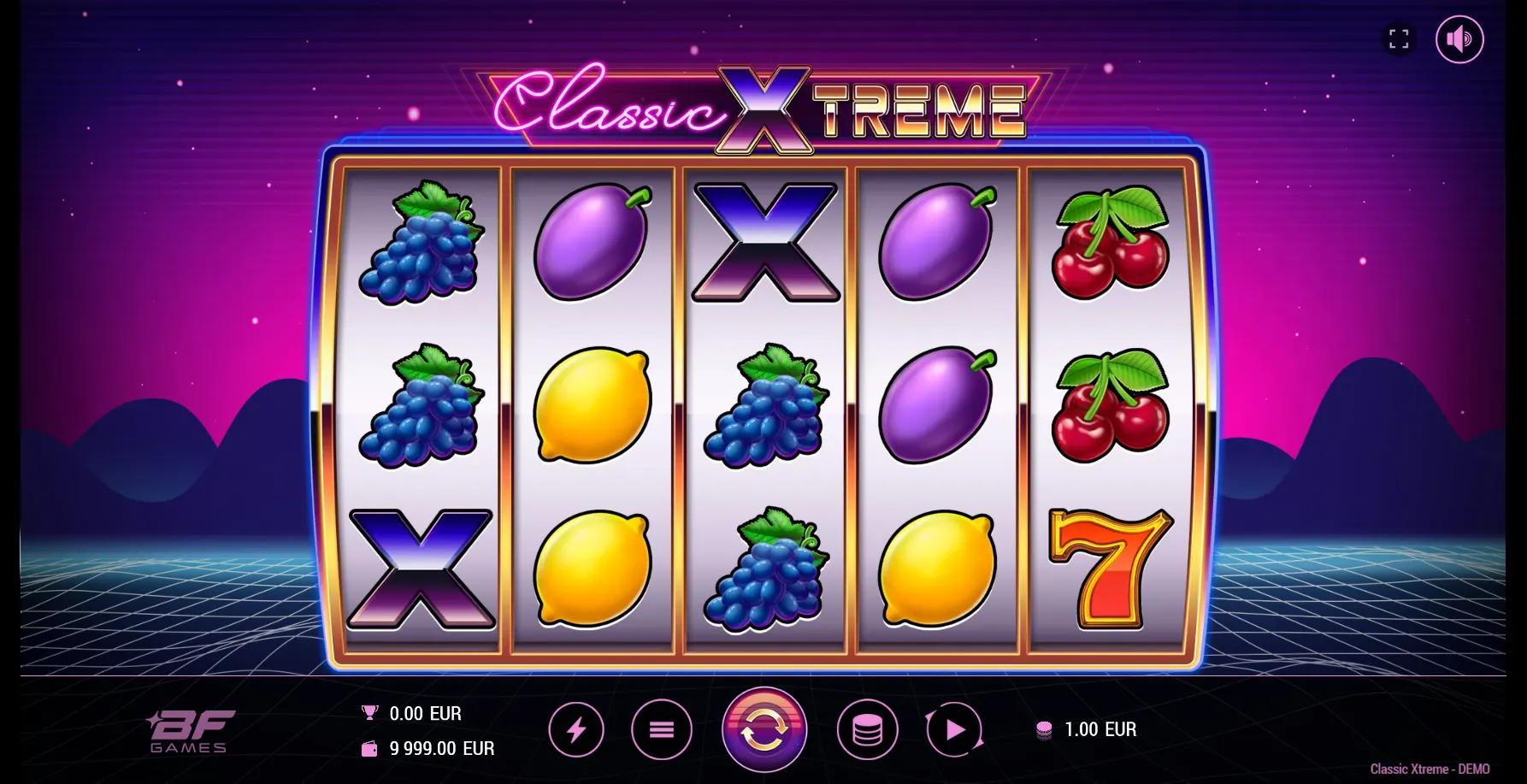 Classic Xtreme slot gameplay screenshot