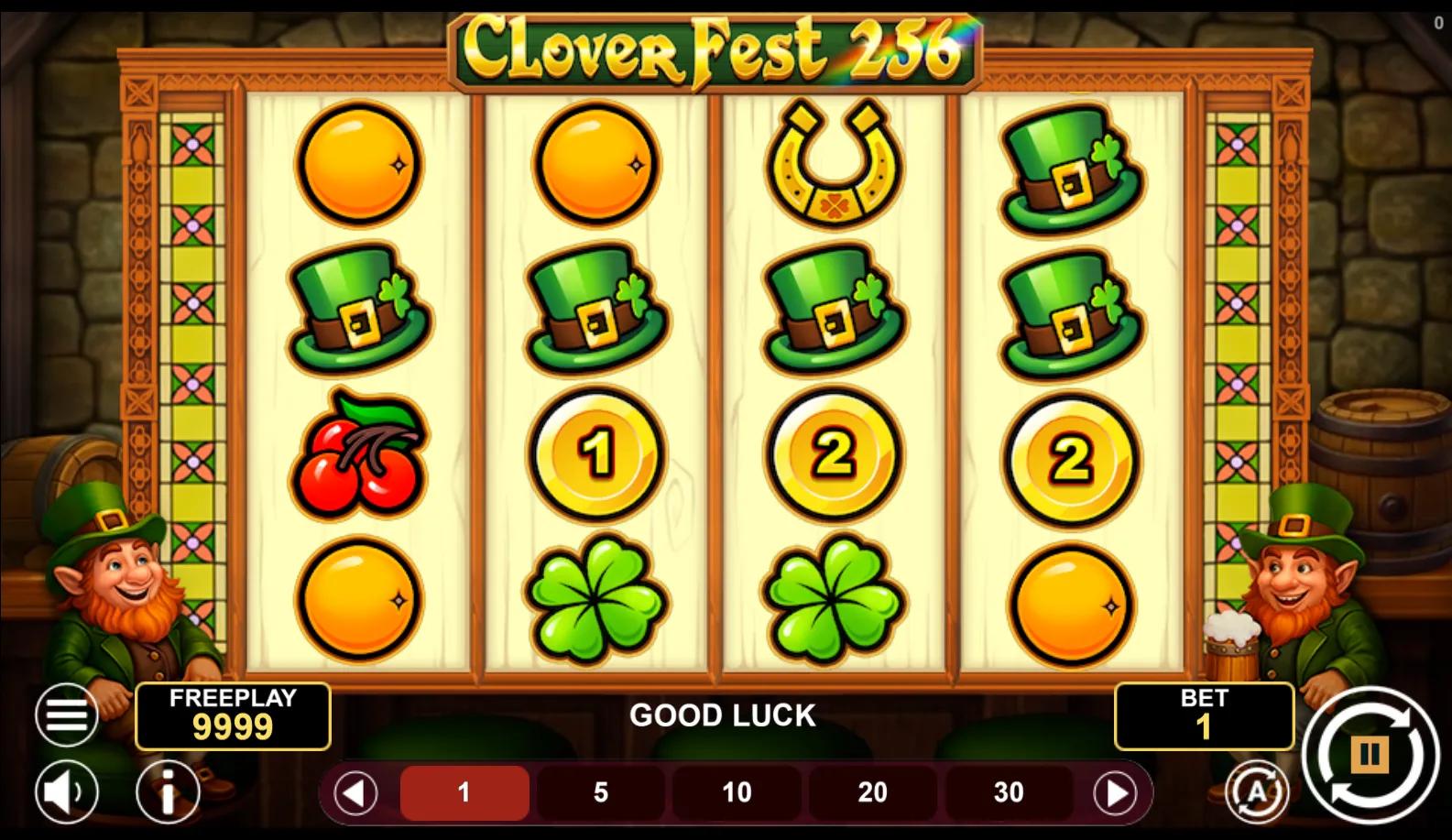 Clover Fest 256 slot gameplay screenshot