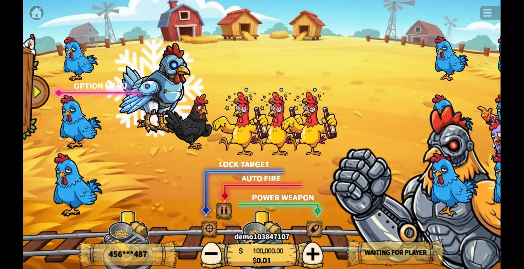 Cluck Chaos slot gameplay screenshot