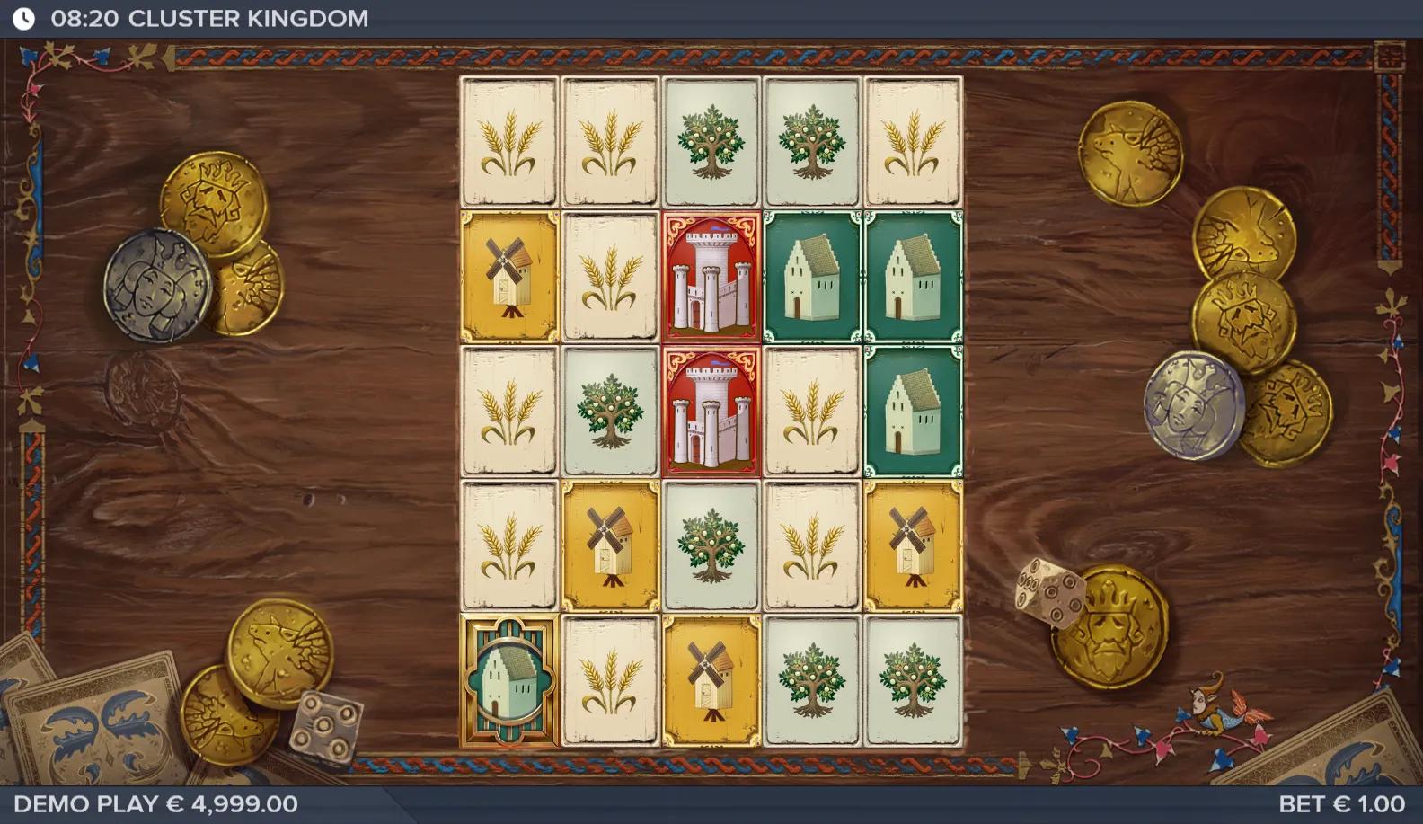 Cluster Kingdom slot gameplay screenshot