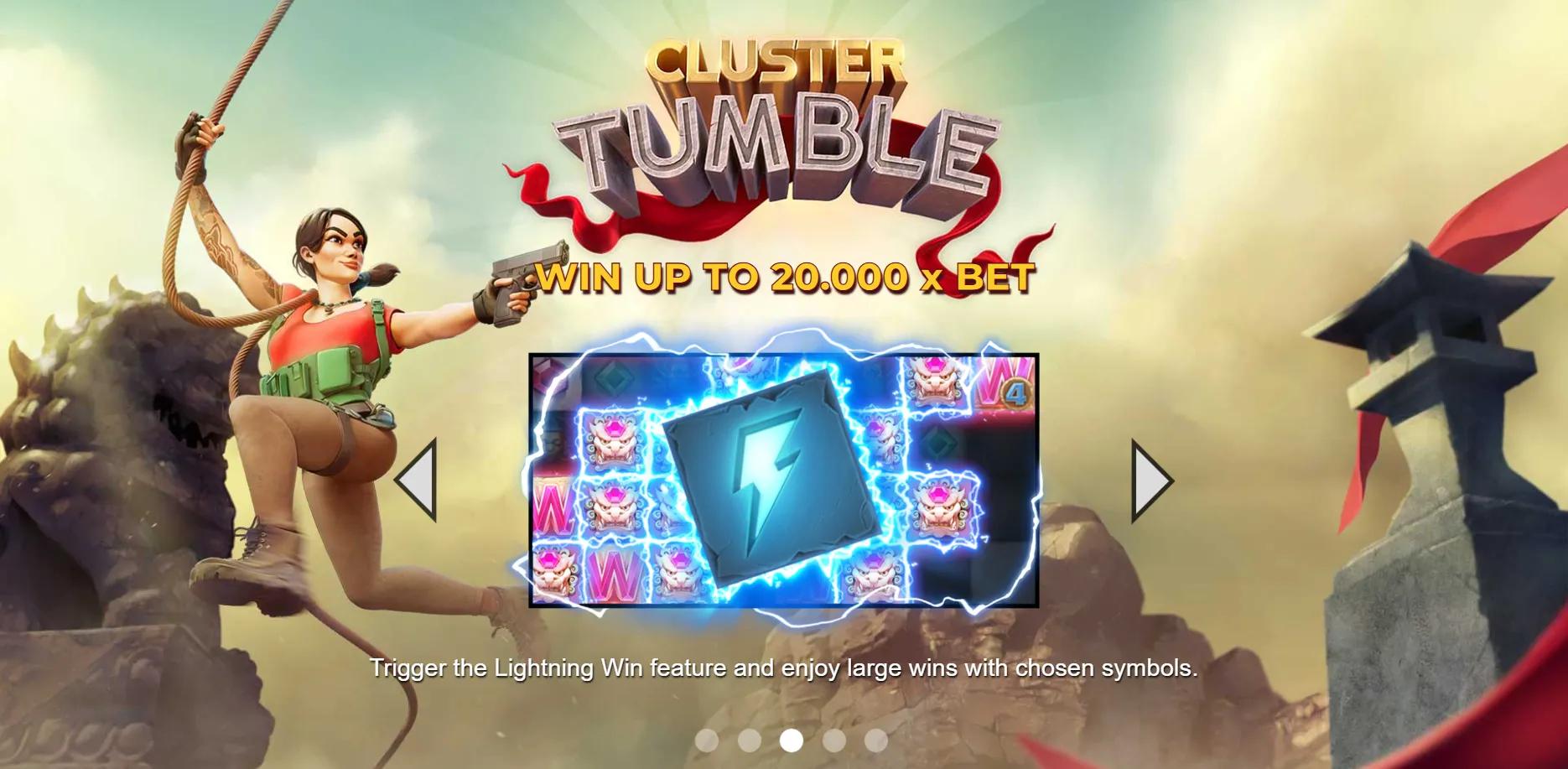 Cluster Tumble slot gameplay screenshot