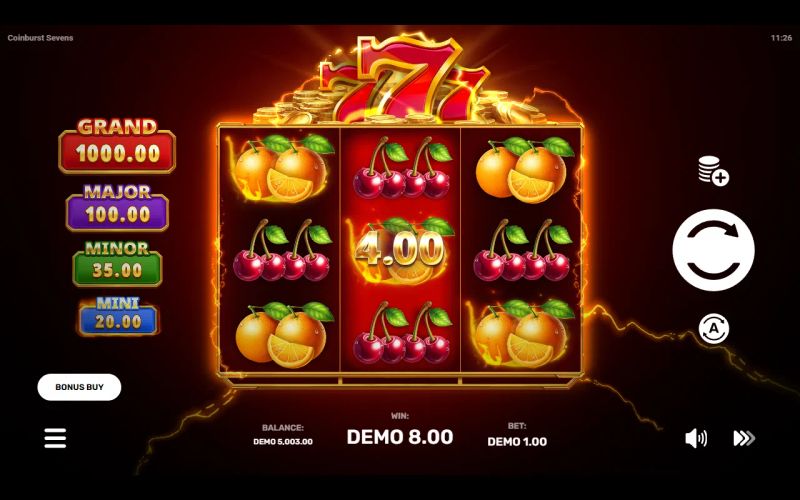 Coinburst Sevens gameplay screenshot