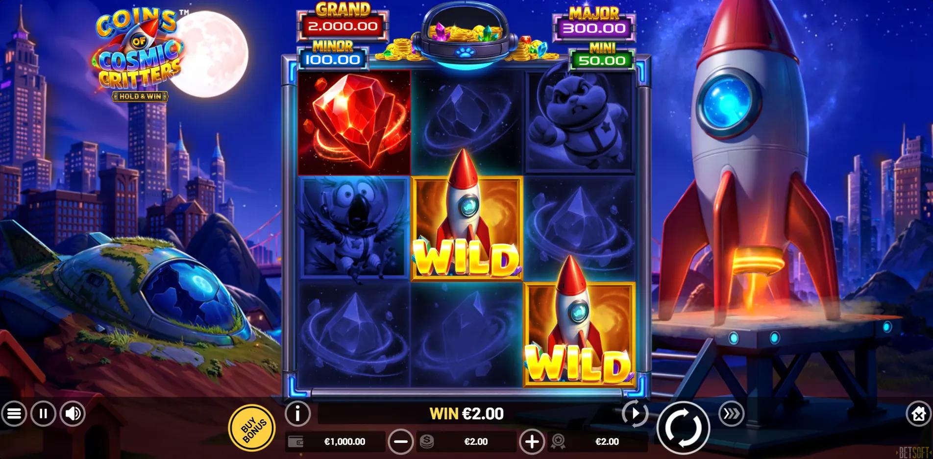 Coins of Cosmic Critters slot gameplay screenshot