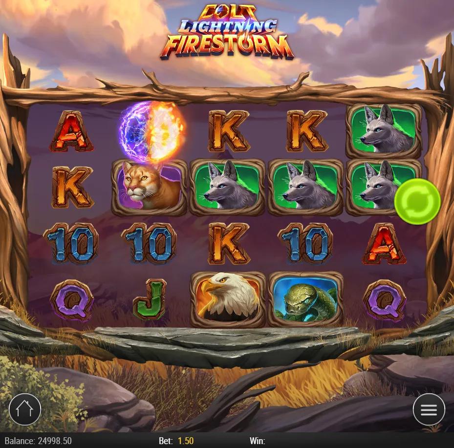 Colt Lightning Firestorm slot gameplay screenshot