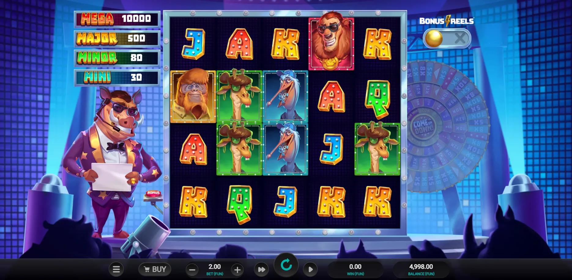 Come on Down slot gameplay screenshot