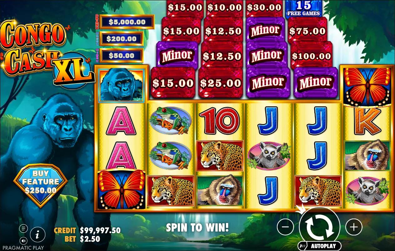 Congo Cash XL slot gameplay screenshot