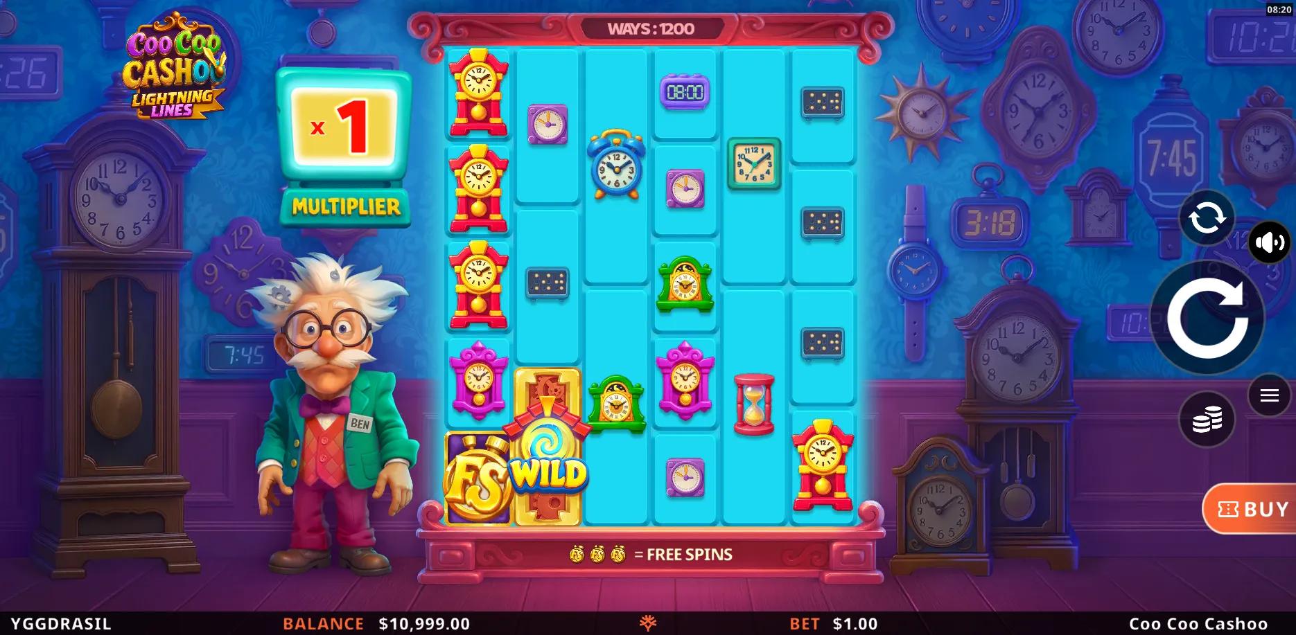 Coo Coo Cashoo slot gameplay screenshot
