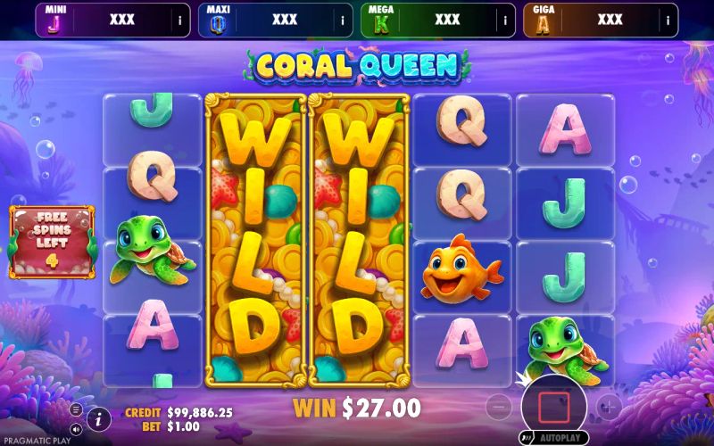 Coral Queen Oranje Jackpot gameplay screenshot