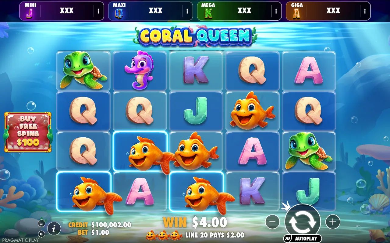 Coral Queen Oranje Jackpot - screenshot 3