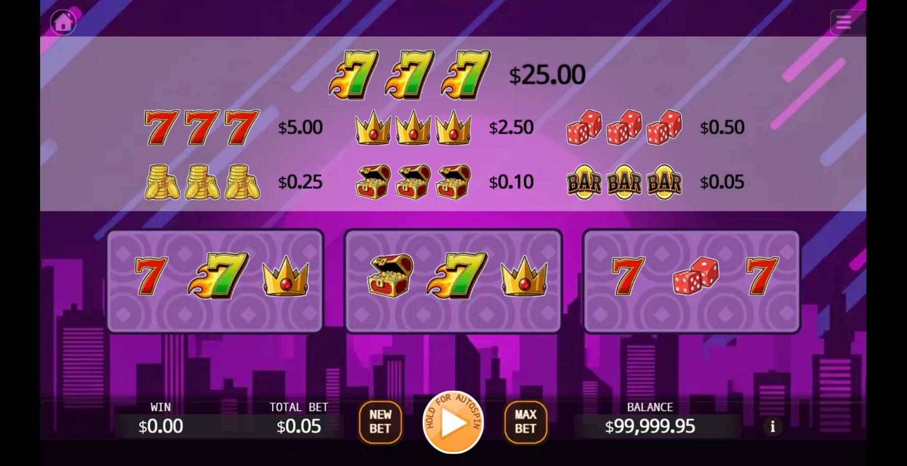 Crazy 777 Scratch slot gameplay screenshot