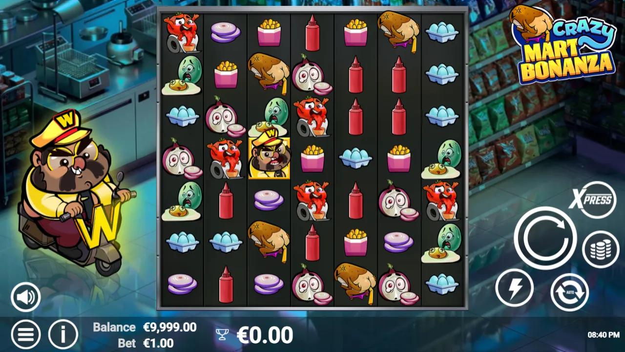 Crazy Mart Bonanza slot gameplay screenshot