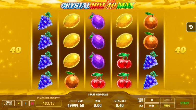 Crystal Hot 40 Max gameplay screenshot