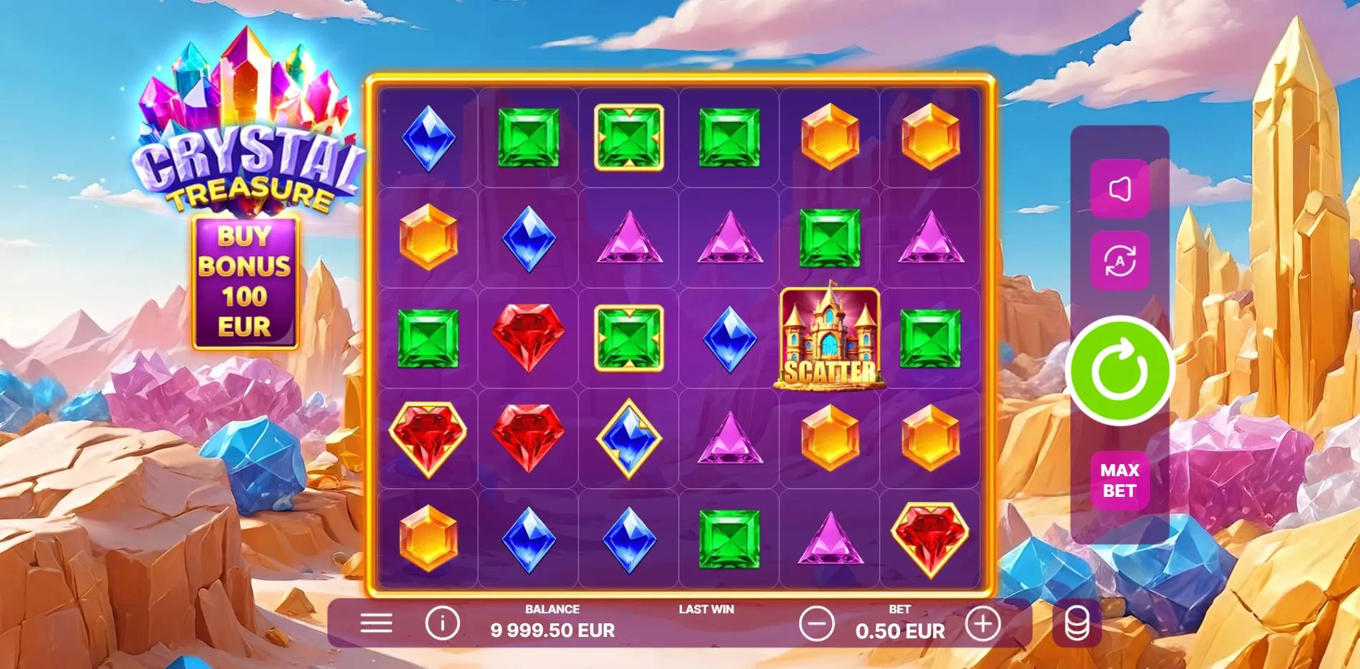 Crystal Treasure slot gameplay screenshot