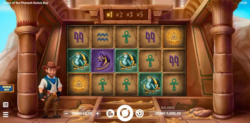 Curse of the Pharaoh Bonus Buy gameplay screenshot