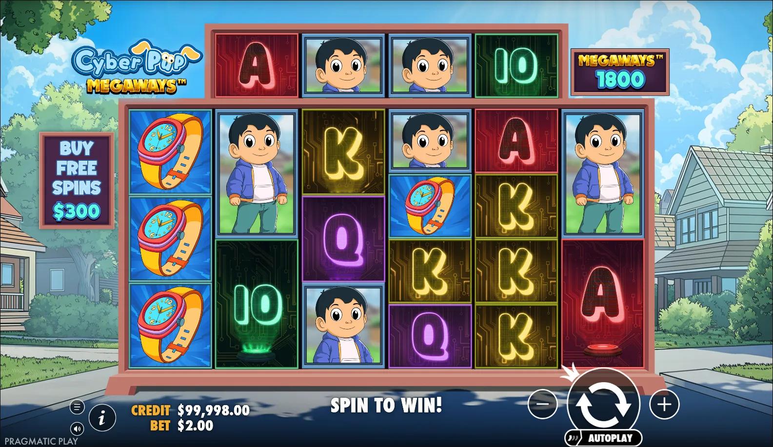 Cyber Pup Megaways slot gameplay screenshot