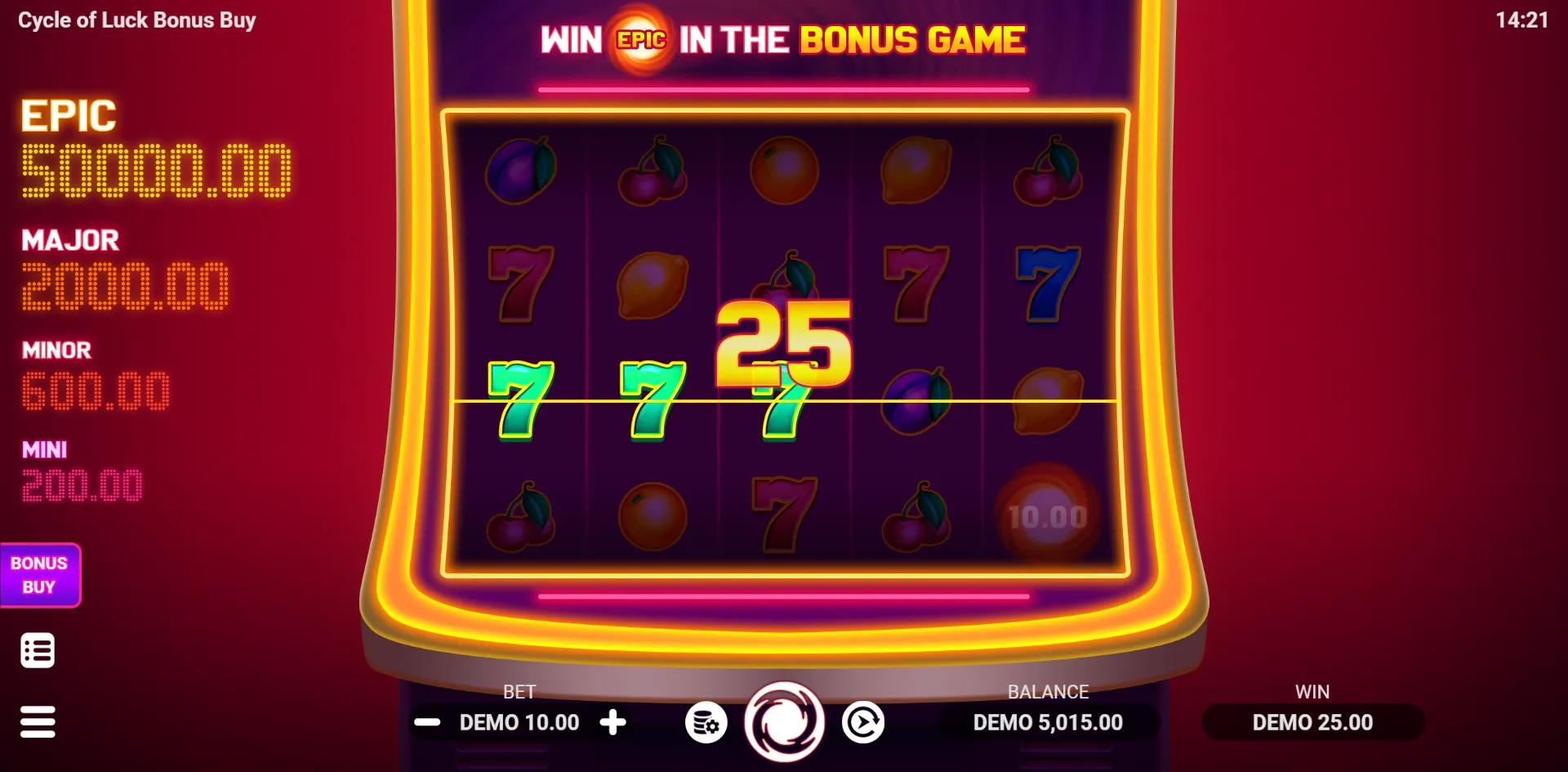 Cycle of Luck Bonus Buy slot gameplay screenshot