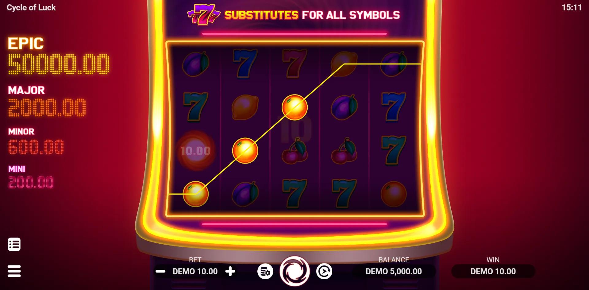 Cycle of Luck slot gameplay screenshot