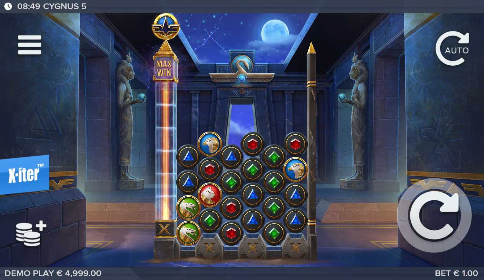 Cygnus 5 slot gameplay screenshot