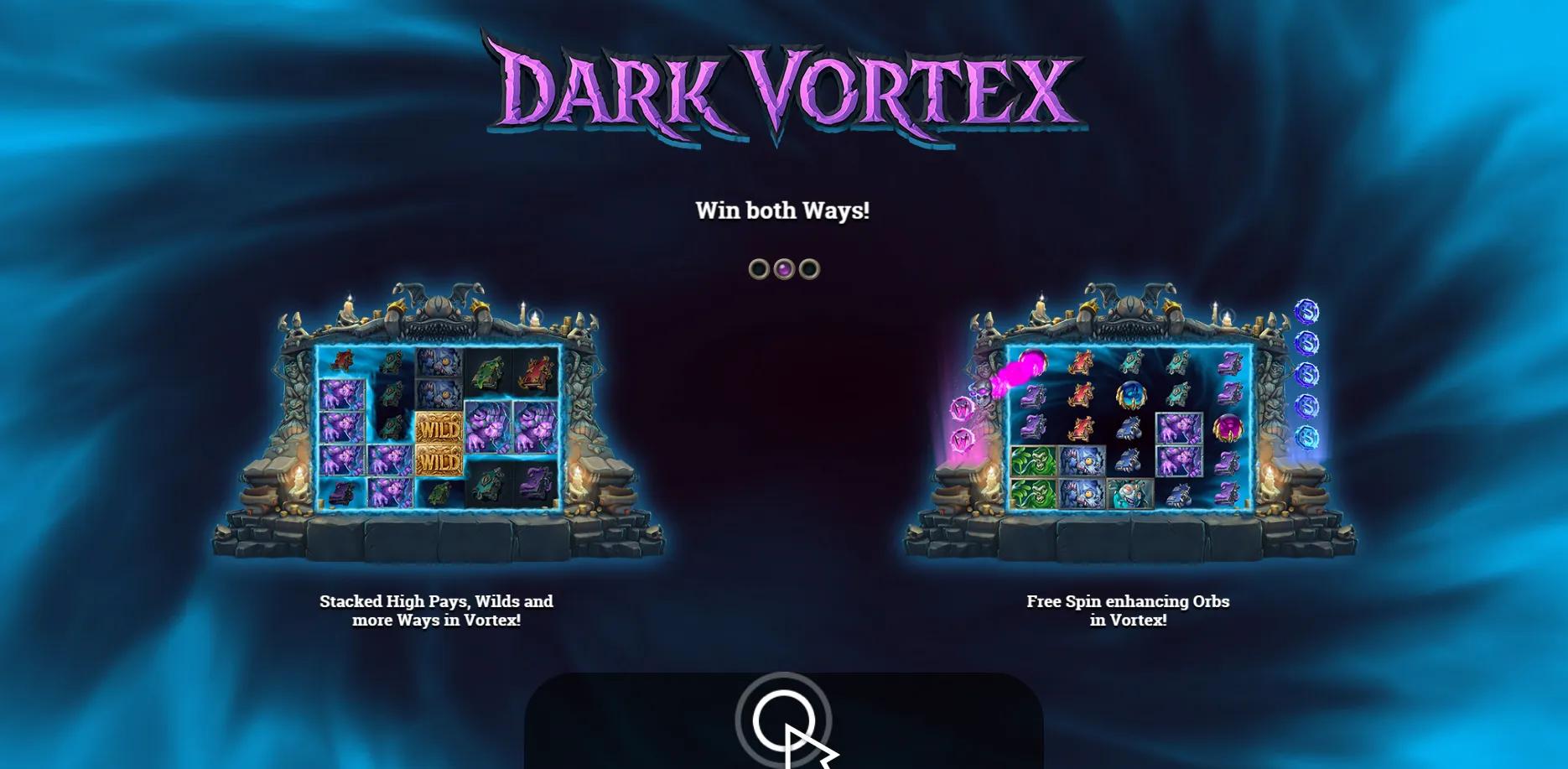 Dark Vortex slot gameplay screenshot