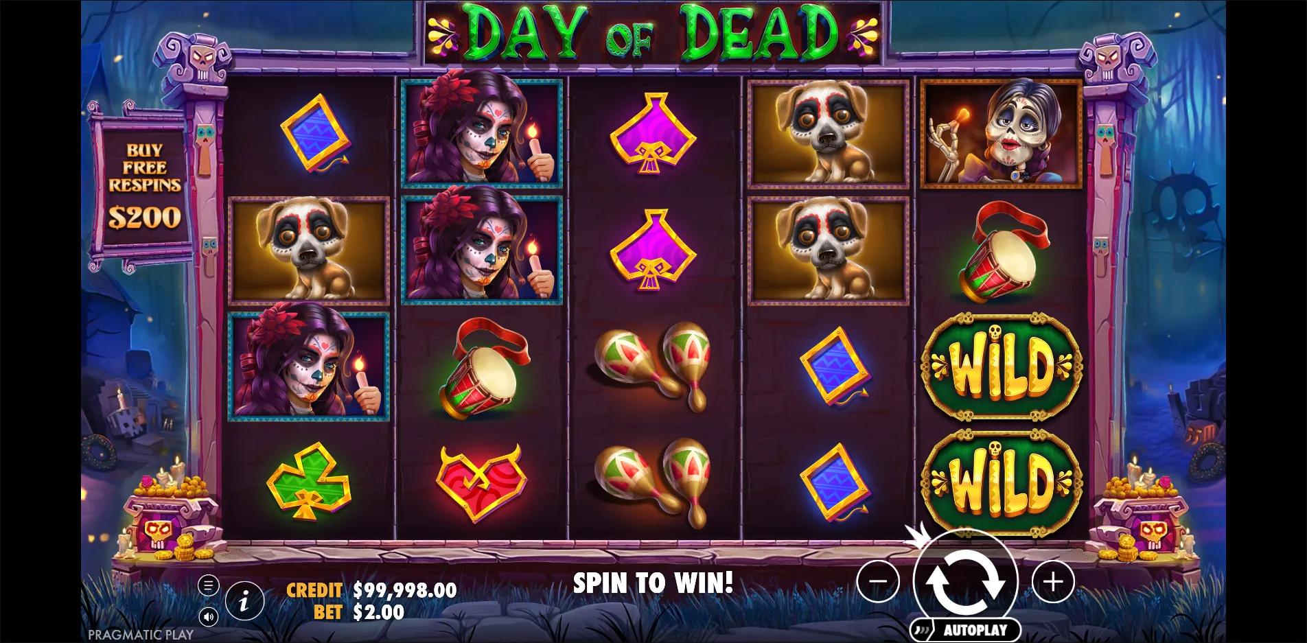 Day of Dead slot gameplay screenshot