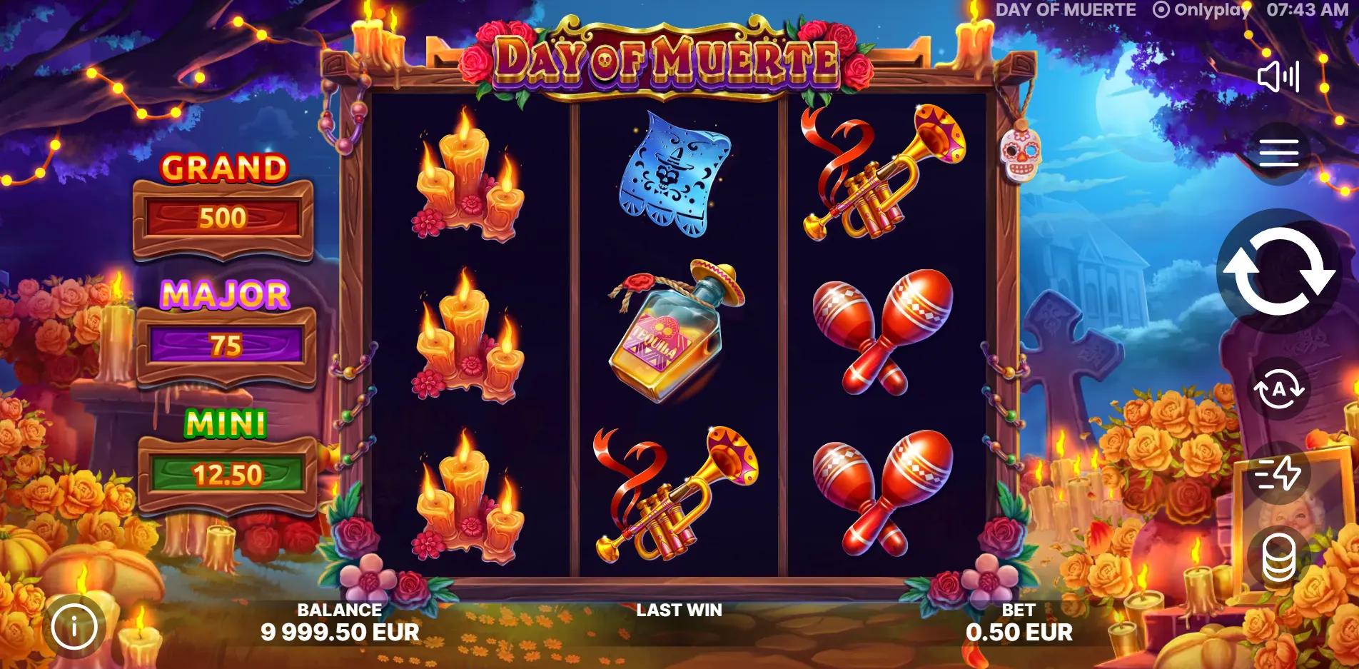 Day of Muerte slot gameplay screenshot