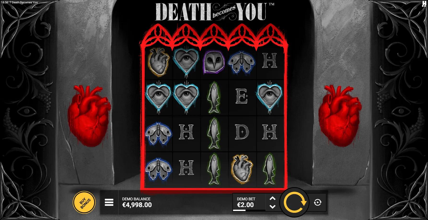 Death Becomes You slot gameplay screenshot
