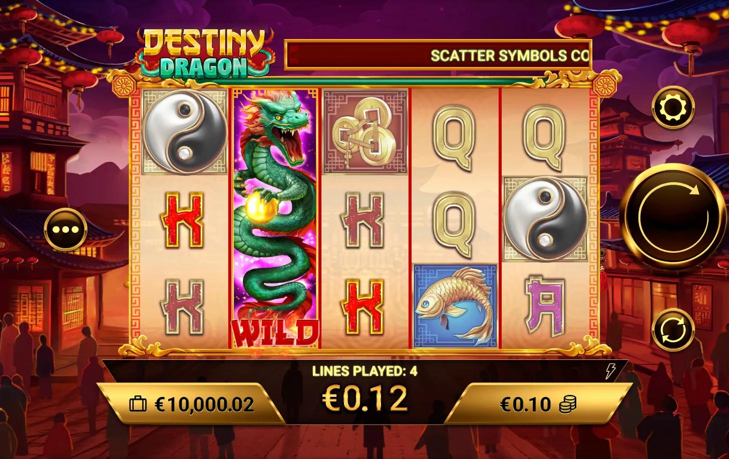 Destiny Dragon slot gameplay screenshot