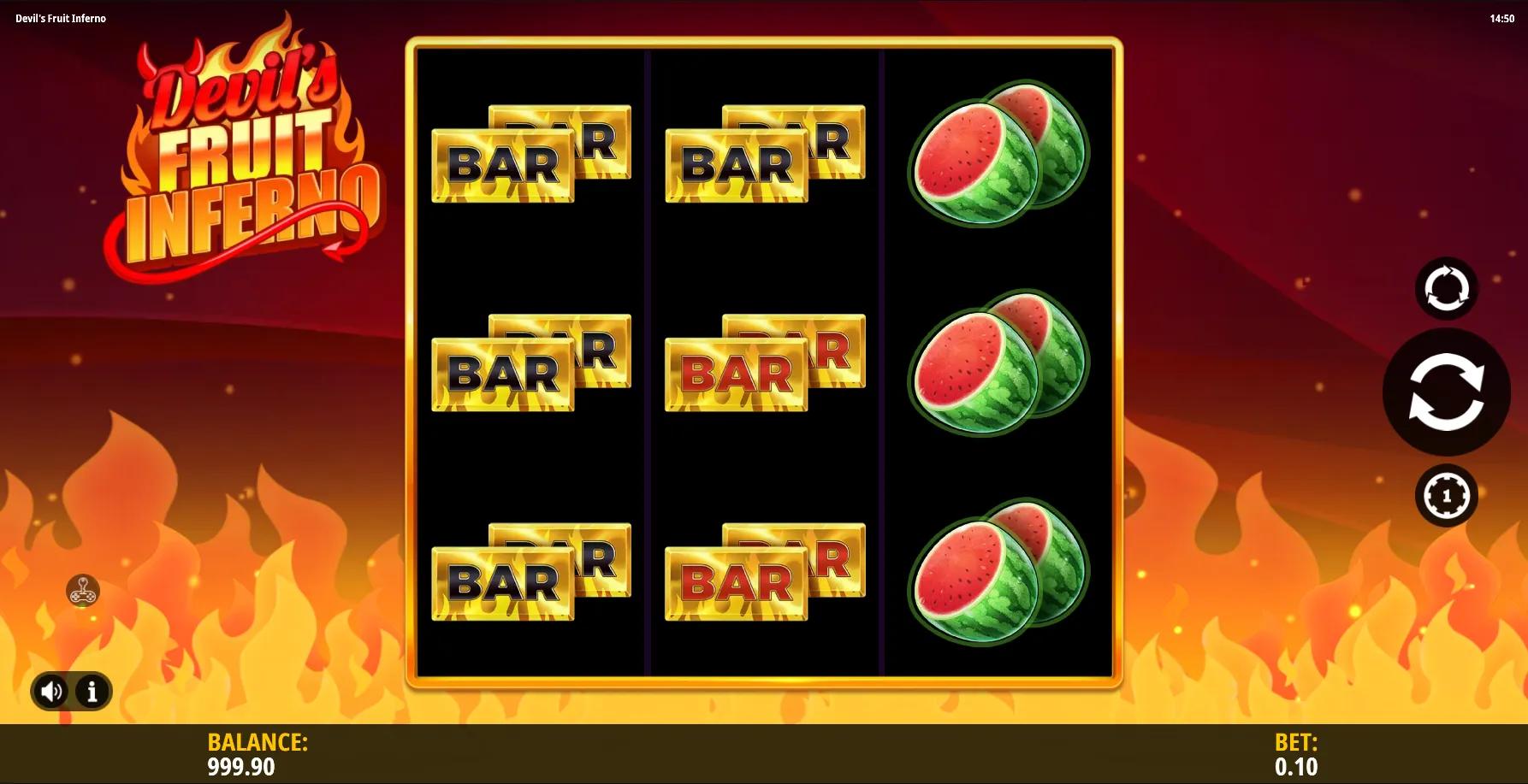 Devil's Fruit Inferno slot gameplay screenshot