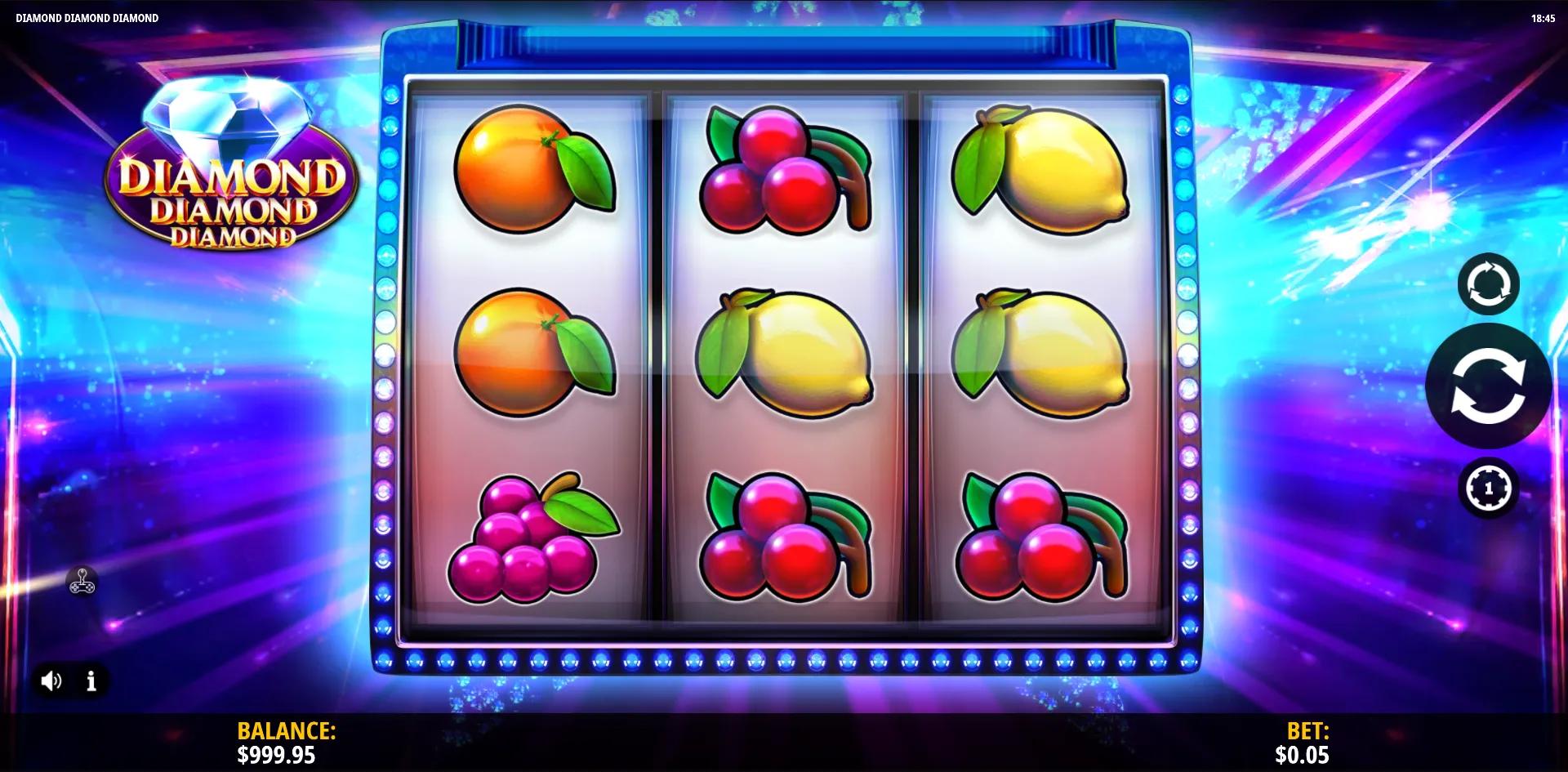 Diamond Diamond Diamond slot gameplay screenshot