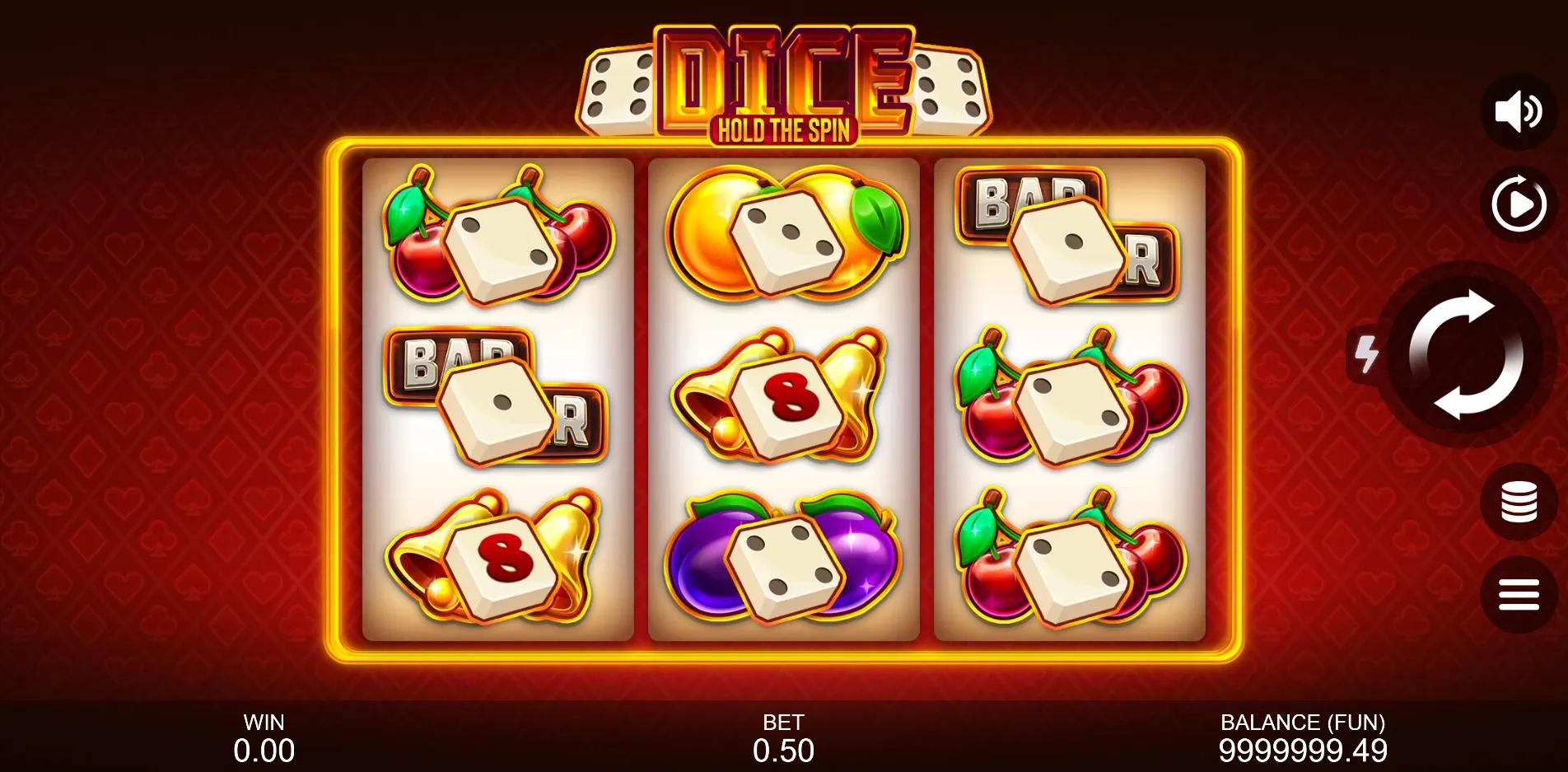 Dice: Hold The Spin slot gameplay screenshot
