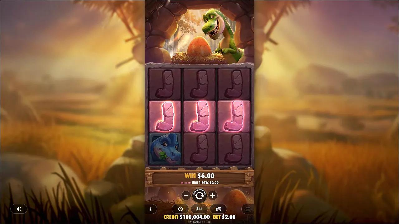 Dino Drop slot gameplay screenshot