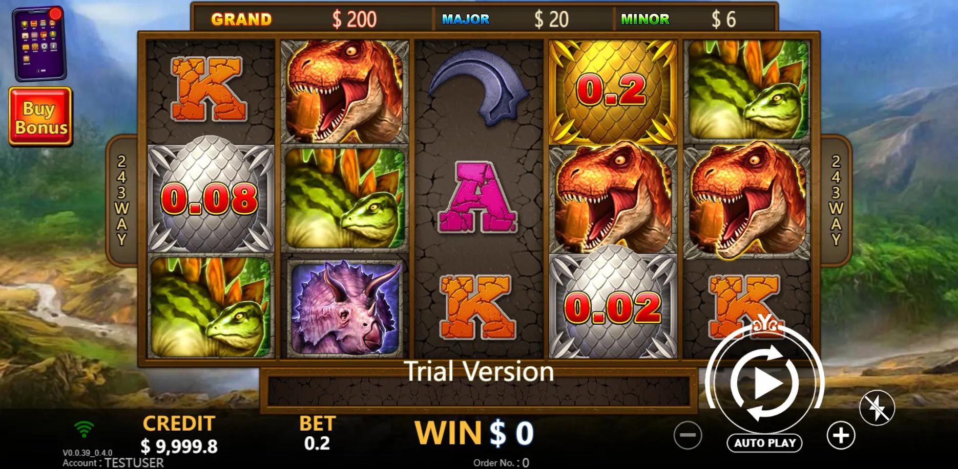 Dinosaur Egg 2 slot gameplay screenshot