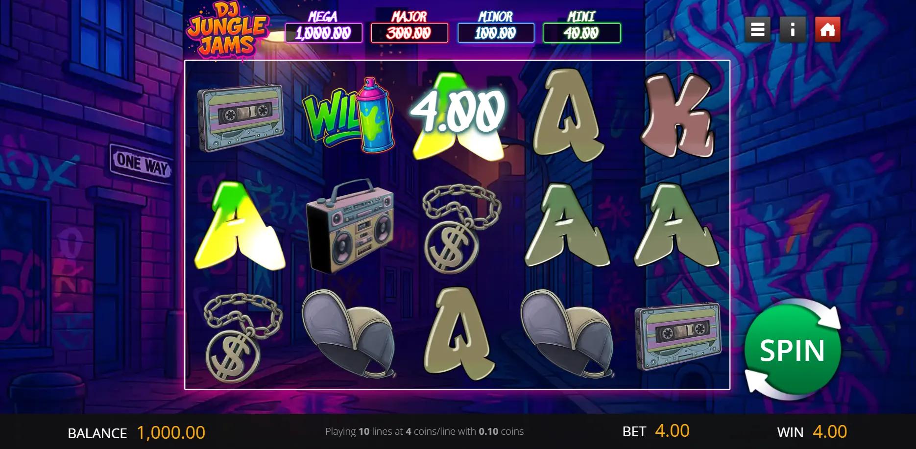 DJ Jungle Jams slot gameplay screenshot