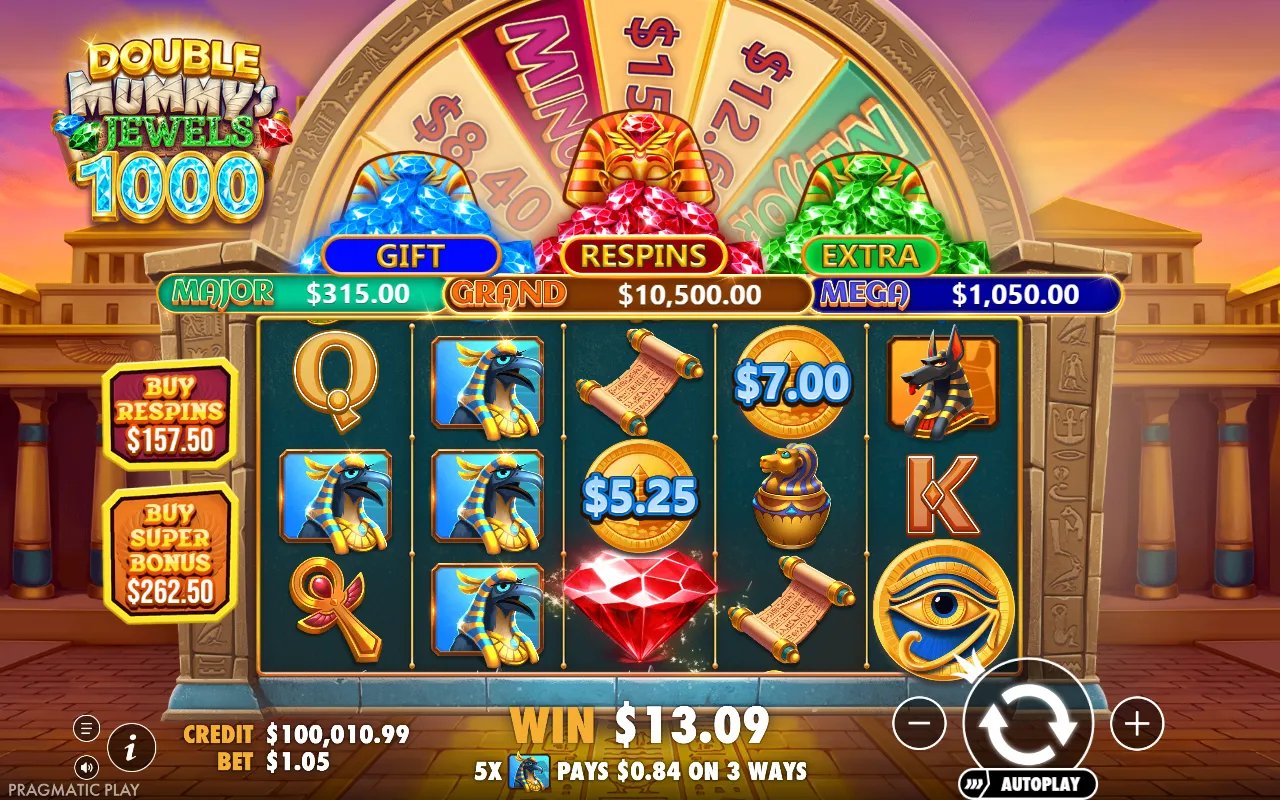 Double Mummy's Jewels 1000 - screenshot 1