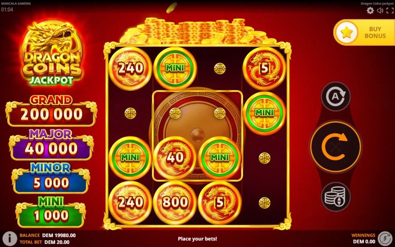 Dragon Coins Jackpot gameplay screenshot