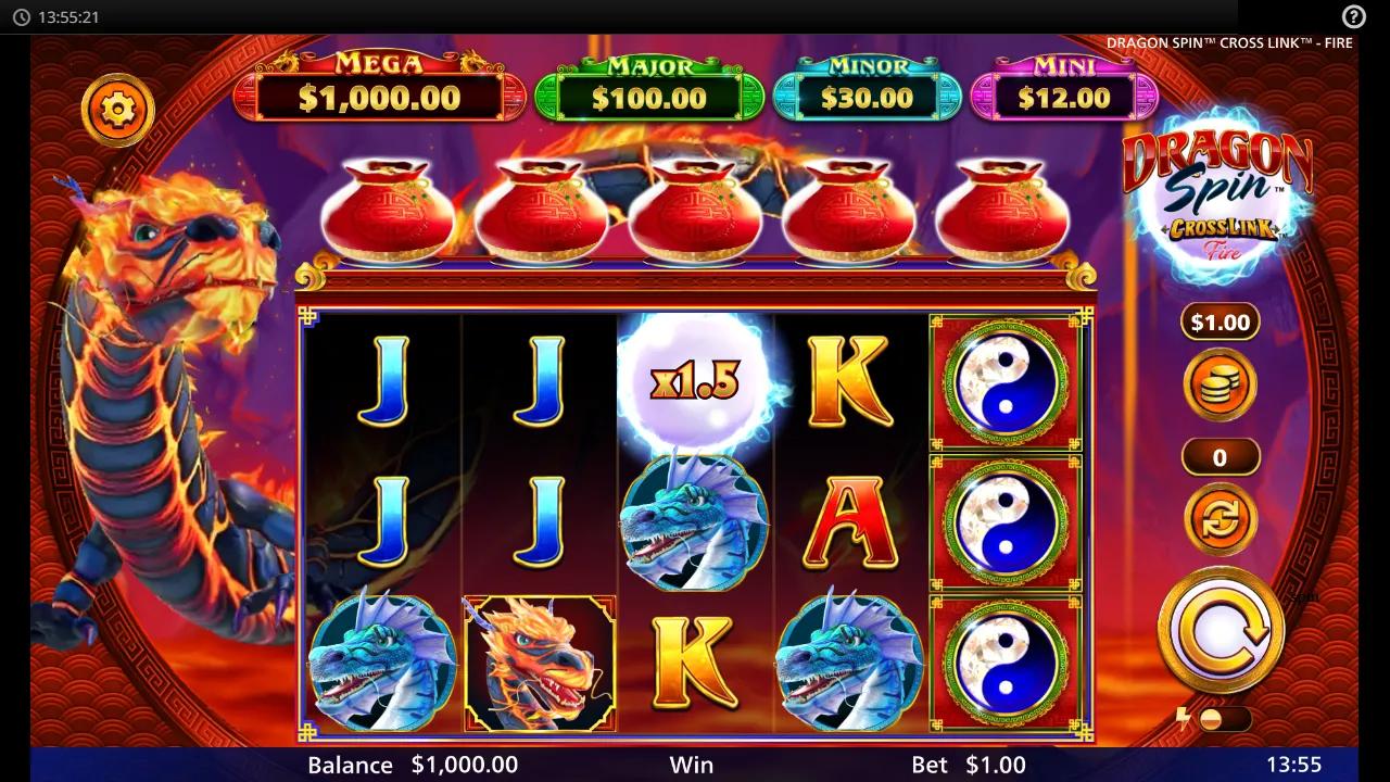 Dragon Spin CrossLink Fire gameplay screenshot
