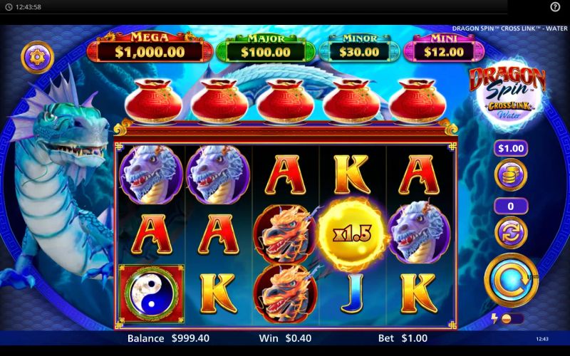 Dragon Spin Crosslink Water gameplay screenshot