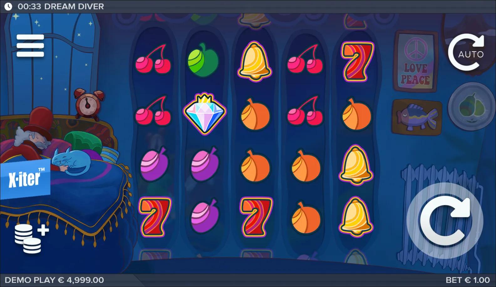 Dream Diver slot gameplay screenshot