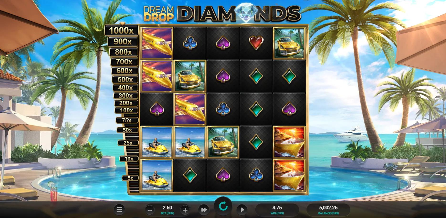 Dream Drop Diamonds slot gameplay screenshot