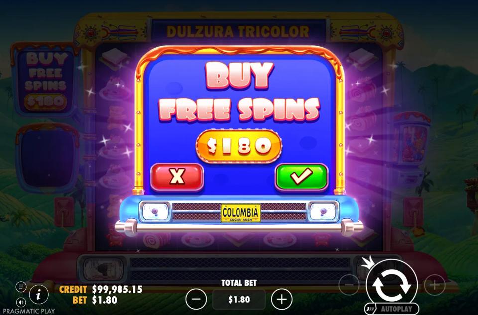 Dulzura Tricolor buy free spins confirmation priced at 180.00 on a 1.80 stake