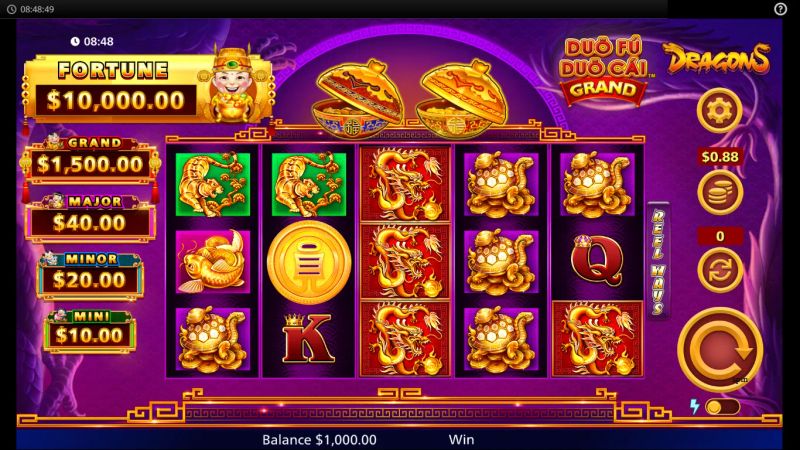 Duo Fu Duo Cai Grand Dragons gameplay screenshot