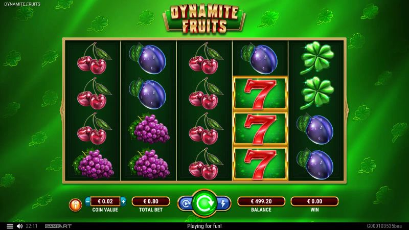 Dynamite Fruits gameplay screenshot