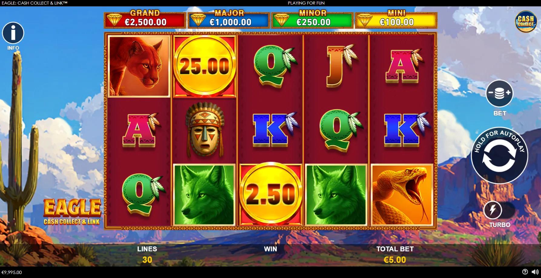 Eagle: Cash Collect & Link slot gameplay screenshot