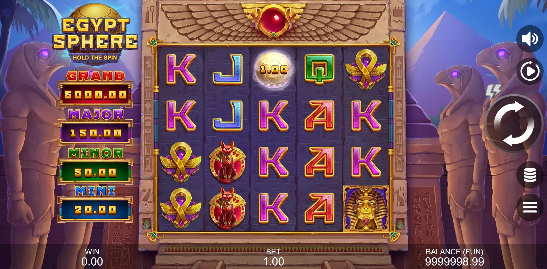 Egypt Sphere: Hold The Spin slot gameplay screenshot
