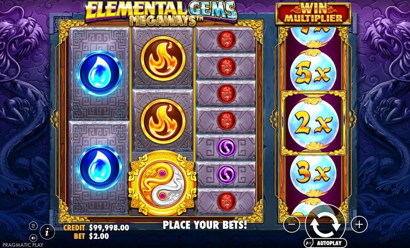 Elemental Gems Megaways gameplay screenshot
