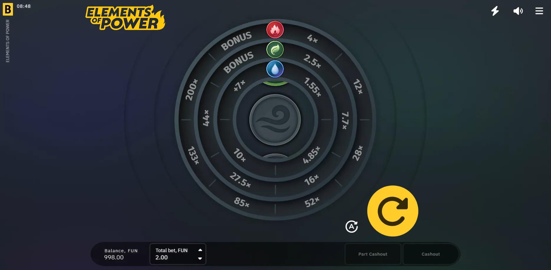 Elements of Power slot gameplay screenshot